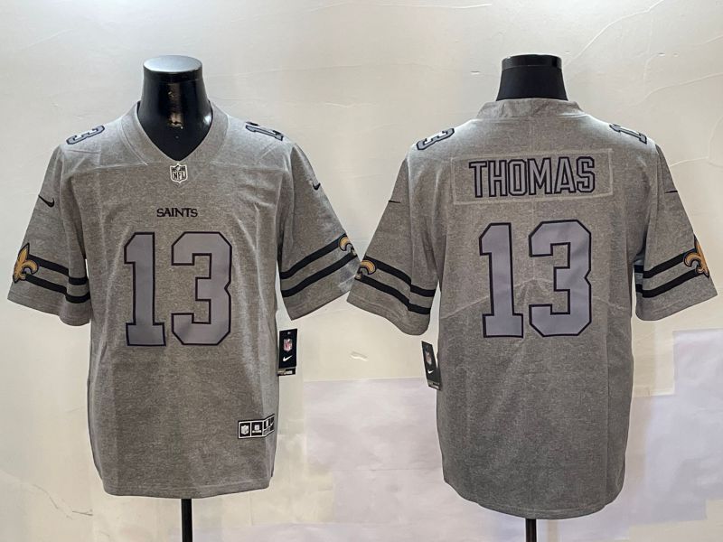 Men New Orleans Saints #13 Thomas Grey Throwback 2024 Nike Limited NFL Jersey style 1